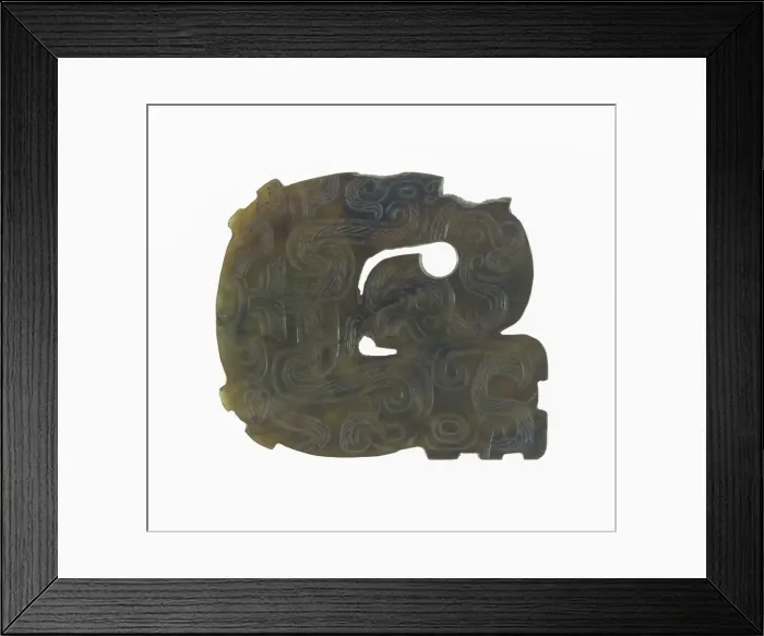 Framed Print : Dragon Plaque, Eastern Zhou dynasty, (c. 770-256 B. C. ), c. 7th / 6th century B. C Framed Print : Dragon Plaque, Eastern Zhou dynasty, (c. 770-256 B. C. ), c. 7th / 6th century B. C
