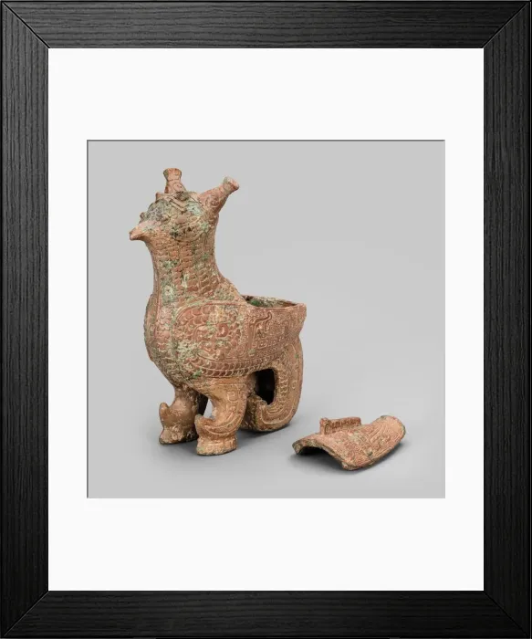 Framed Print : Bird-Shaped Container (zun), Late Shang dynasty (13th century-1046 B. C. ) Framed Print : Bird-Shaped Container (zun), Late Shang dynasty (13th century-1046 B. C. )
