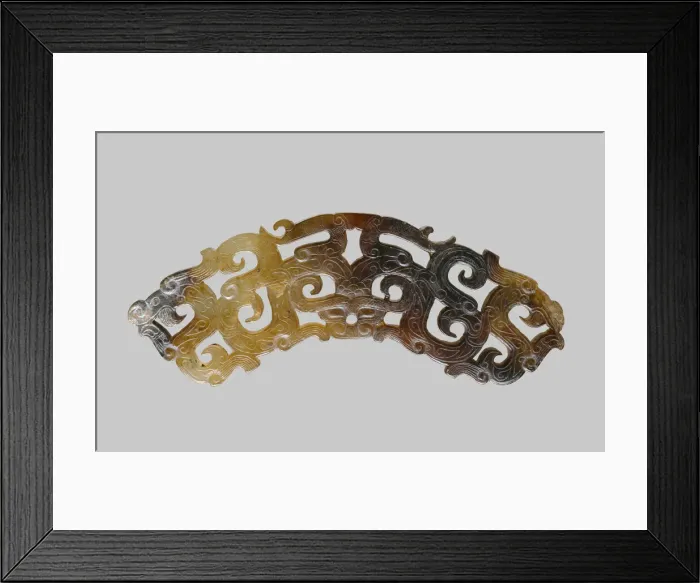 Framed Print : Dragon Pendant, Eastern Zhou dynasty, (c. 700-256 B. C. ), c. 4th century BC Framed Print : Dragon Pendant, Eastern Zhou dynasty, (c. 700-256 B. C. ), c. 4th century BC