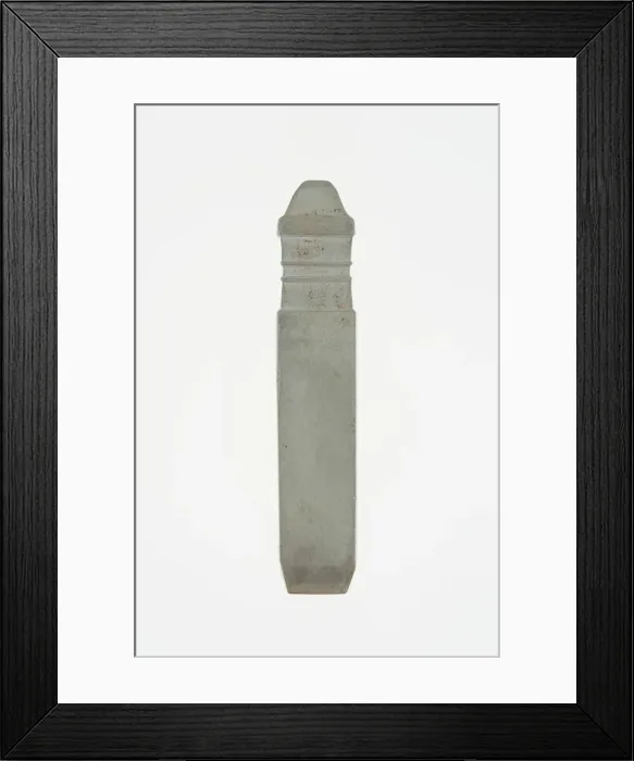 Framed Print : Handle-Shaped Jade, Shang or Western Zhou dynasty, 2nd-early 1st millennium B. C Framed Print : Handle-Shaped Jade, Shang or Western Zhou dynasty, 2nd-early 1st millennium B. C