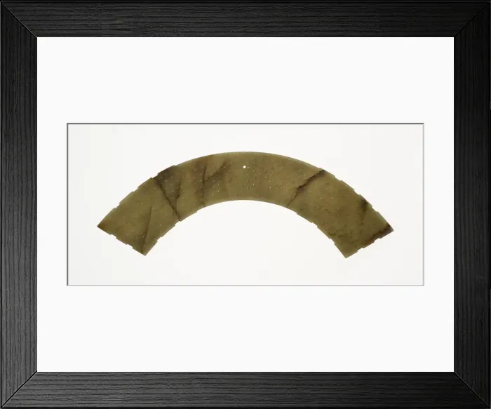 Framed Print : Arc-shaped pendant (huang), Eastern Zhou dynasty period, c. 4th century B. C Framed Print : Arc-shaped pendant (huang), Eastern Zhou dynasty period, c. 4th century B. C