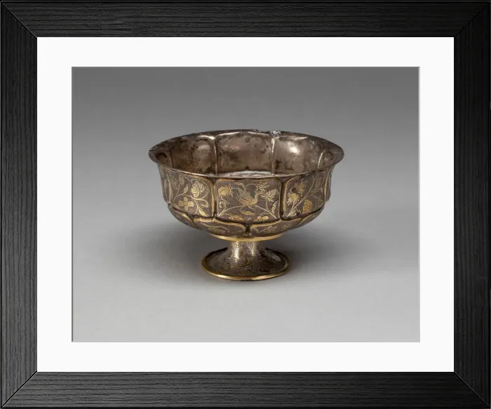 Framed Print : Stem Cup, Tang dynasty (A. D. 618-907), 9th century. Creator: Unknown Framed Print : Stem Cup, Tang dynasty (A. D. 618-907), 9th century. Creator: Unknown