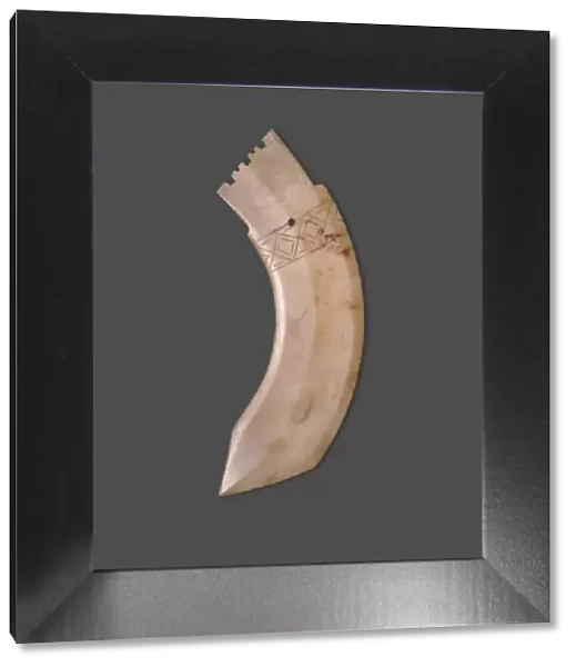 Curved Dagger-Blade (ge), Shang dynasty (c. 1600-1046 BC), 13th-11th century B. C
