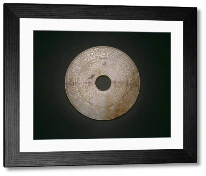Framed Print : Disc (bi), Qing dynasty, c. 18th century. Creator: Unknown Framed Print : Disc (bi), Qing dynasty, c. 18th century. Creator: Unknown