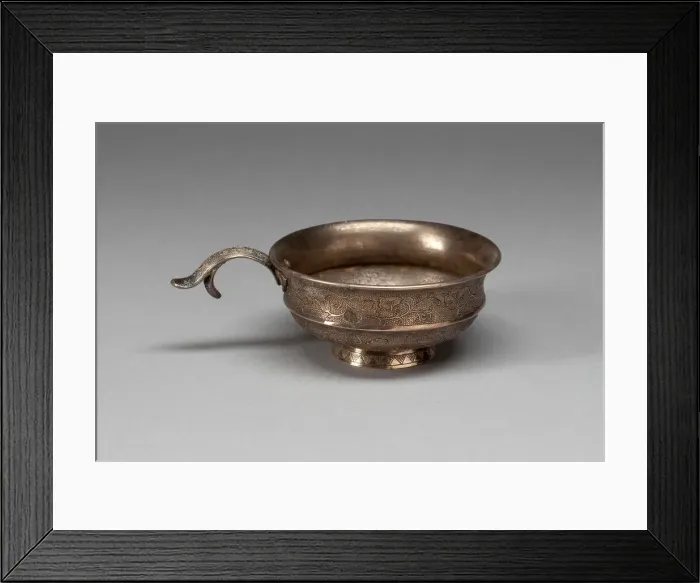 Framed Print : Handled Cup, Tang dynasty (A. D. 618-907), late 7th / first half of 8th century Framed Print : Handled Cup, Tang dynasty (A. D. 618-907), late 7th / first half of 8th century
