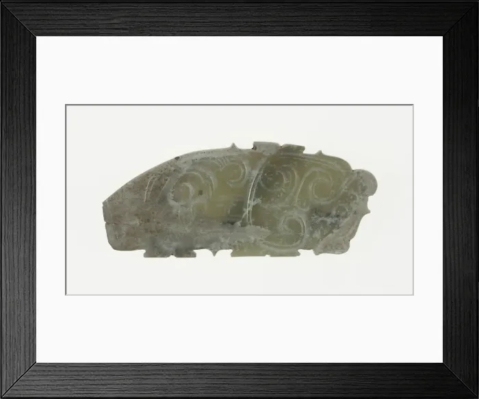 Framed Print : Plaque with Dragon Design, Western Zhou period, 11th / 10th century B. C. Creator: Unknown Framed Print : Plaque with Dragon Design, Western Zhou period, 11th / 10th century B. C. Creator: Unknown