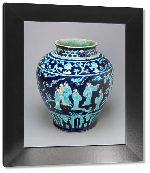 Jar with Scholars in Garden, Ming dynasty (1368-1644), 16th century. Creator: Unknown