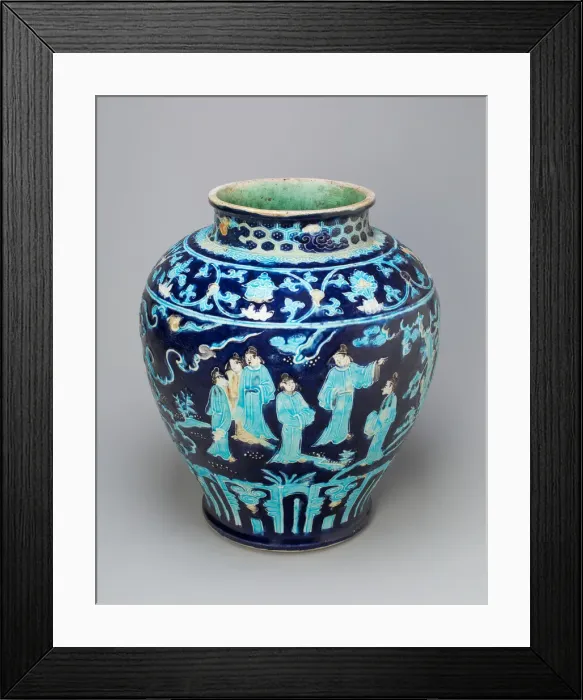 Framed Print : Jar with Scholars in Garden, Ming dynasty (1368-1644), 16th century. Creator: Unknown Framed Print : Jar with Scholars in Garden, Ming dynasty (1368-1644), 16th century. Creator: Unknown
