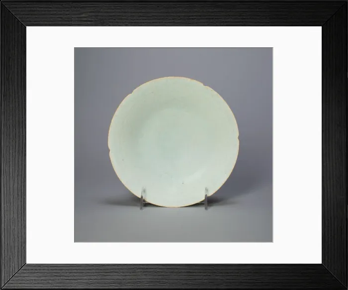 Framed Print : Foliate Bowl with Fish and Waves, Northern Song dynasty (960-1127), 12th century Framed Print : Foliate Bowl with Fish and Waves, Northern Song dynasty (960-1127), 12th century