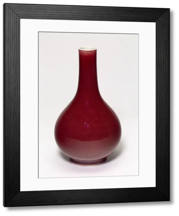 Framed Print : Red-Glazed Bottle Vase, Qing dynasty (1644-1911), Yongzheng period (1723-1735) Framed Print : Red-Glazed Bottle Vase, Qing dynasty (1644-1911), Yongzheng period (1723-1735)