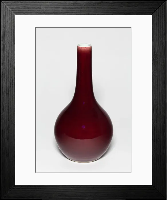 Framed Print : Bottle-Shaped Vase, Qing dynasty (1644-1911), Yongzheng reign mark and period (1723-1735)