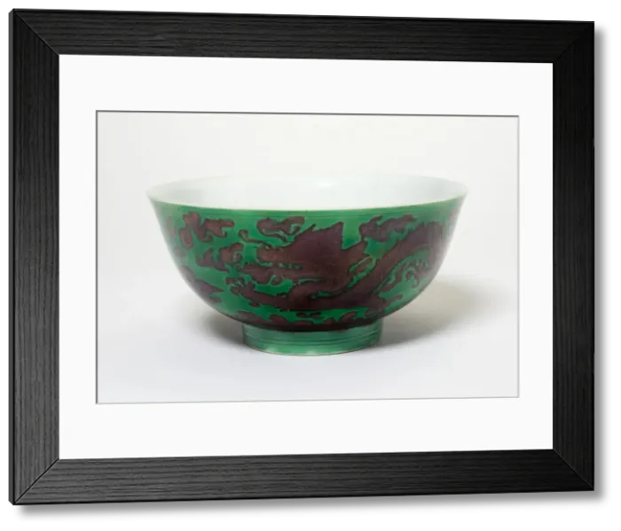 Framed Print : Bowl with Dragons, Qing dynasty (1644-1911), Kangxi reign mark and period (1662-1722) Framed Print : Bowl with Dragons, Qing dynasty (1644-1911), Kangxi reign mark and period (1662-1722)