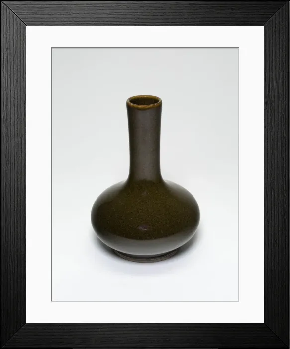 Framed Print : Bottle-Shaped Vase, Qing dynasty (1644-1911), c. 18th century. Creator: Unknown Framed Print : Bottle-Shaped Vase, Qing dynasty (1644-1911), c. 18th century. Creator: Unknown