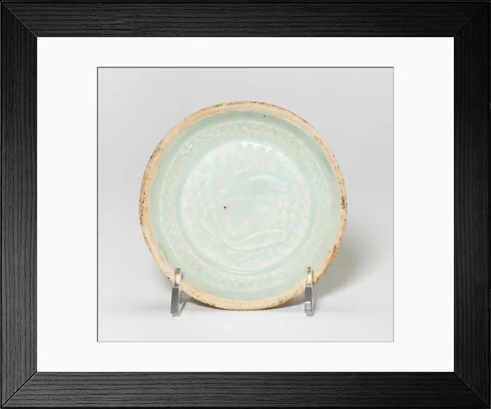 Framed Print : Saucer-Shaped Dish with Fish, Song dynasty (960-1279). Creator: Unknown Framed Print : Saucer-Shaped Dish with Fish, Song dynasty (960-1279). Creator: Unknown