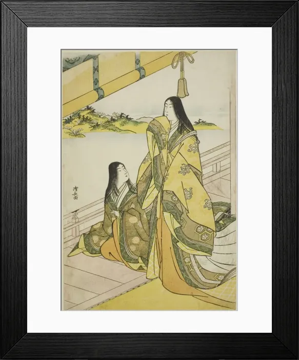 Framed Print : Sei Shonagon and Her Companion, from an untitled series of court ladies, c. 1784 Framed Print : Sei Shonagon and Her Companion, from an untitled series of court ladies, c. 1784