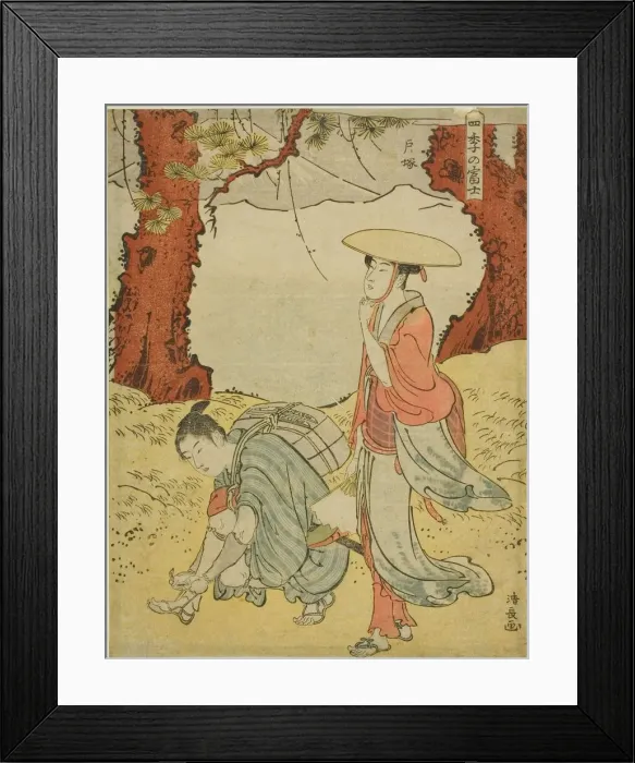 Framed Print : Totsuka, from the series Mount Fuji in the Four Seasons (Shiki no Fuji), c Framed Print : Totsuka, from the series Mount Fuji in the Four Seasons (Shiki no Fuji), c