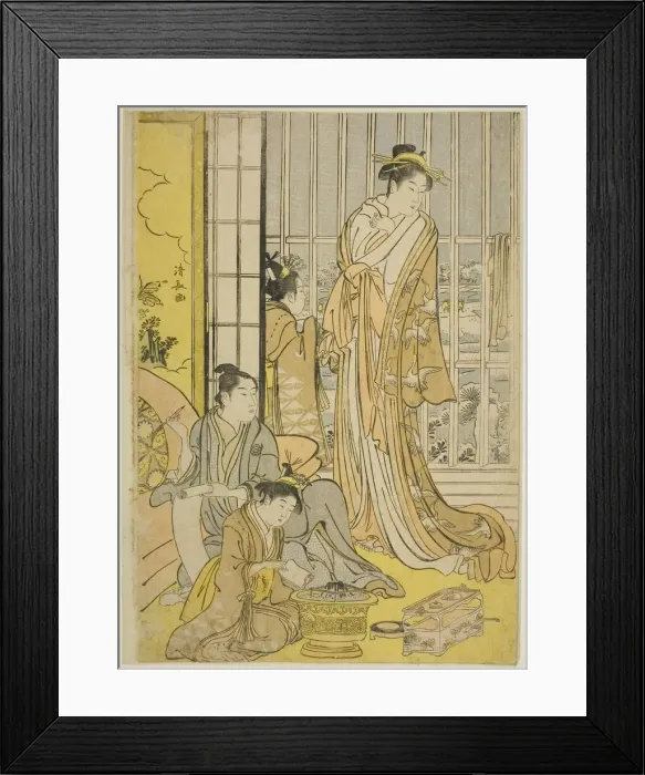 Framed Print : Snowy Morning in the Pleasure Quarters (Seiro yuki no ashita), c. 1789 Framed Print : Snowy Morning in the Pleasure Quarters (Seiro yuki no ashita), c. 1789