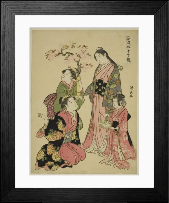 Framed Print : A Noble Young Lady, from the series A Mirror of Feminine Manners Framed Print : A Noble Young Lady, from the series A Mirror of Feminine Manners