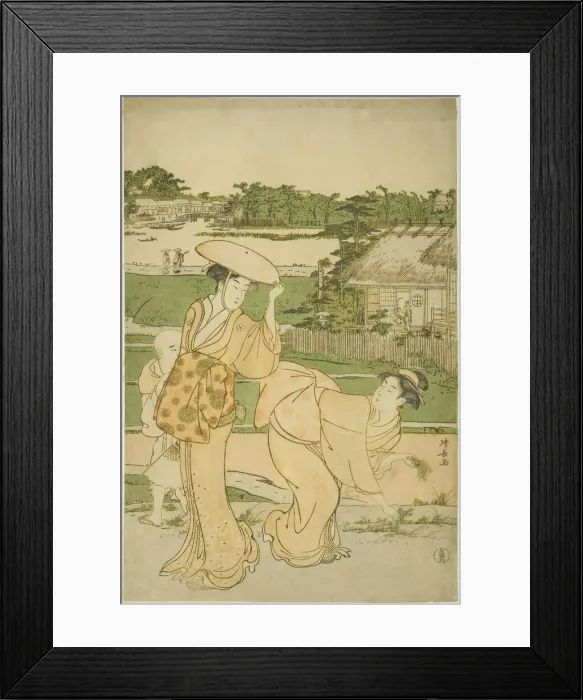 Framed Print : Spring Outing to Mukojima, c. 1787. Creator: Torii Kiyonaga Framed Print : Spring Outing to Mukojima, c. 1787. Creator: Torii Kiyonaga