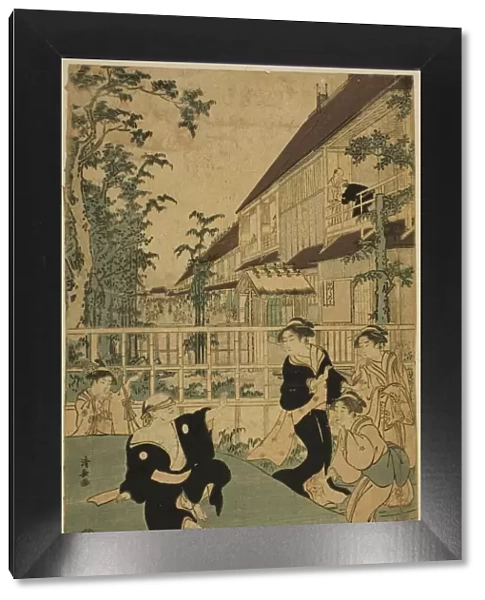 Outdoor Amusements at the Kankanro Teahouse in Yoshiwara, c. 1794