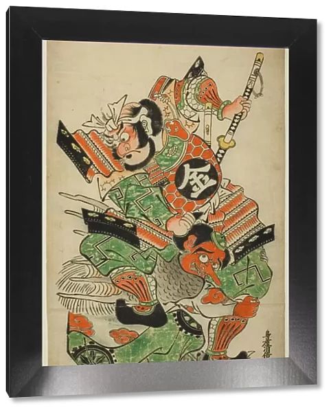 Sakata Kintoki Wrestling with a Tengu, c. 1715  /  18. Creator: Torii Kiyomasu I