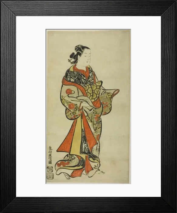 Framed Print : Standing Courtesan, 1710s. Creator: Okumura Masanobu Framed Print : Standing Courtesan, 1710s. Creator: Okumura Masanobu