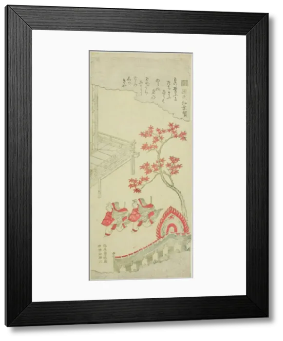 Framed Print : The Maple Festival (Momiji no ga) from chapter 7 of The Tale of Genji, Japan, early 1760s Framed Print : The Maple Festival (Momiji no ga) from chapter 7 of The Tale of Genji, Japan, early 1760s