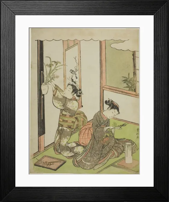 Framed Print : Flower Arranging, Japan, c. 1769. Creator: Kitao Shigemasa Framed Print : Flower Arranging, Japan, c. 1769. Creator: Kitao Shigemasa