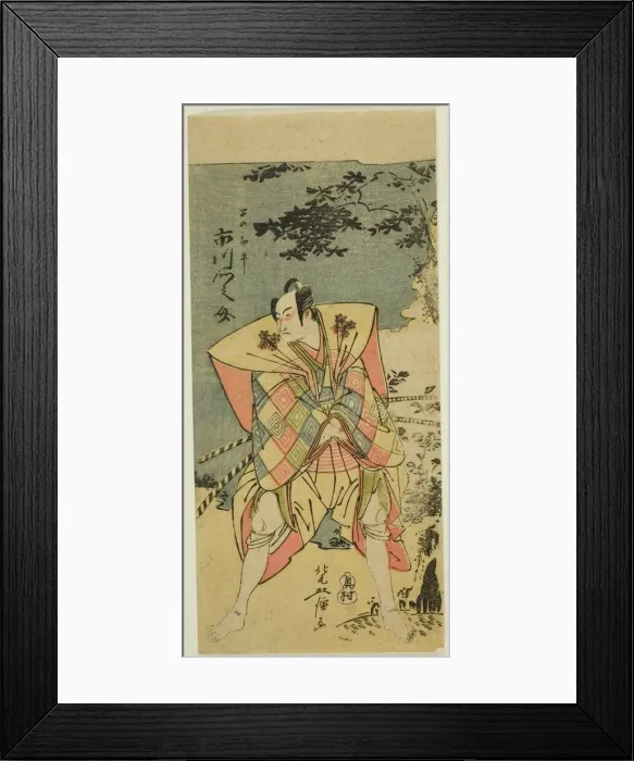Framed Print : Ichikawa Monnosuke II as Haya no Kanpei... Japan, late 18th-early 19th century. Creator: Kitao Masanobu Framed Print : Ichikawa Monnosuke II as Haya no Kanpei... Japan, late 18th-early 19th century. Creator: Kitao Masanobu