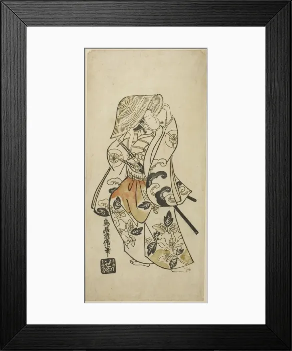 Framed Print : The Actor Tamazawa Saijiro in an unidentified role, c. 1740. Creator: Torii Kiyomasu Framed Print : The Actor Tamazawa Saijiro in an unidentified role, c. 1740. Creator: Torii Kiyomasu