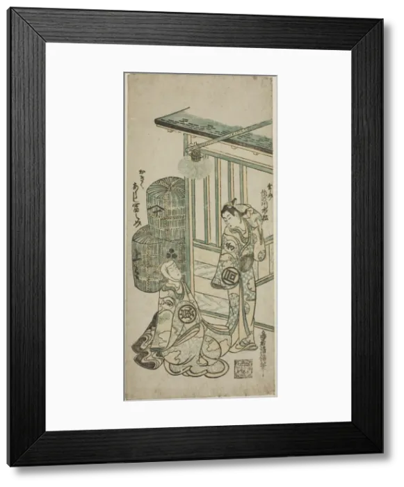 Framed Print : The Actors Sanogawa Ichimatsu I as Kosoke and Arashi Tominosuke I as Okiku Framed Print : The Actors Sanogawa Ichimatsu I as Kosoke and Arashi Tominosuke I as Okiku