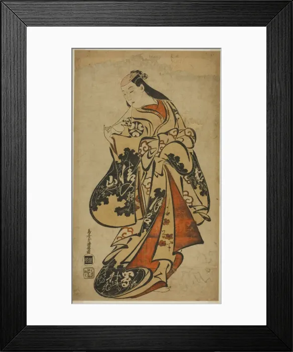 Framed Print : The Actor Tsutsui Kichijuro, c. 1704. Creator: Torii Kiyomasu I Framed Print : The Actor Tsutsui Kichijuro, c. 1704. Creator: Torii Kiyomasu I
