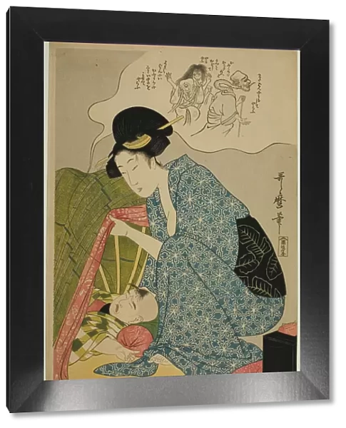 Childs nightmare of ghosts, Japan, c. 1800  /  01. Creator: Kitagawa Utamaro