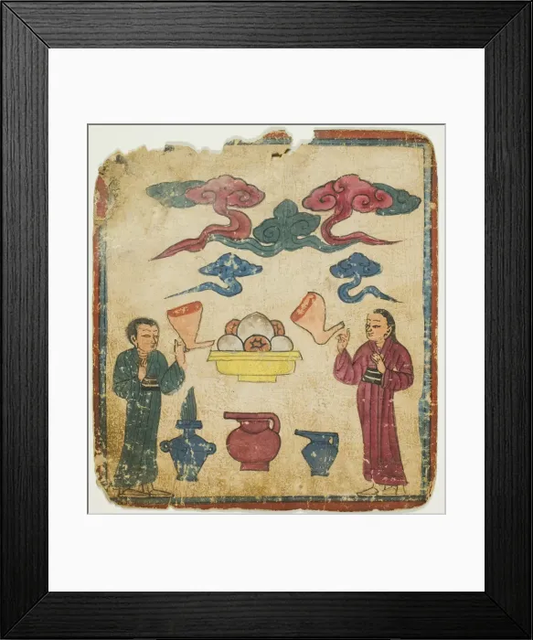 Framed Print : Image from a Set of Initiation Cards (Tsakali), 14th  /  15th century. Creator: Unknown