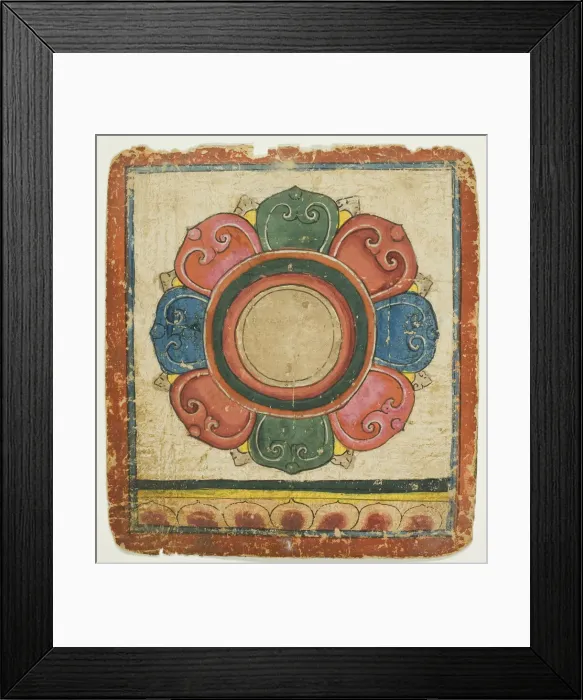 Framed Print : Lotus from a Set of Initiation Cards (Tsakali), 14th / 15th century. Creator: Unknown Framed Print : Lotus from a Set of Initiation Cards (Tsakali), 14th / 15th century. Creator: Unknown