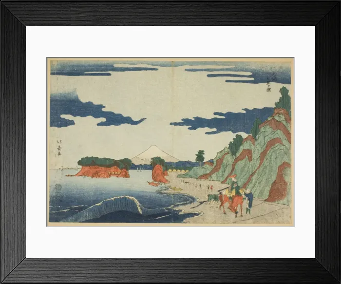 Framed Print : Shichiri Beach at Enoshima (Enoshima Shichirigahama), c. 1789  /  1818