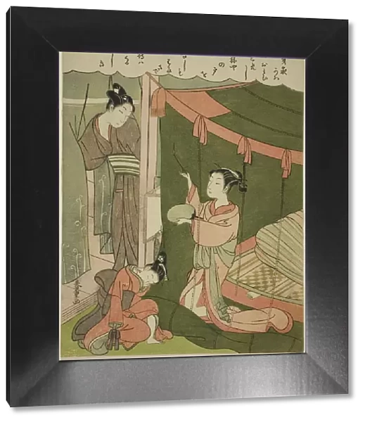 Courtesan Burning Mosquitoes as Her Guest Arrives, c. 1772  /  73. Creator: Shiba Kokan