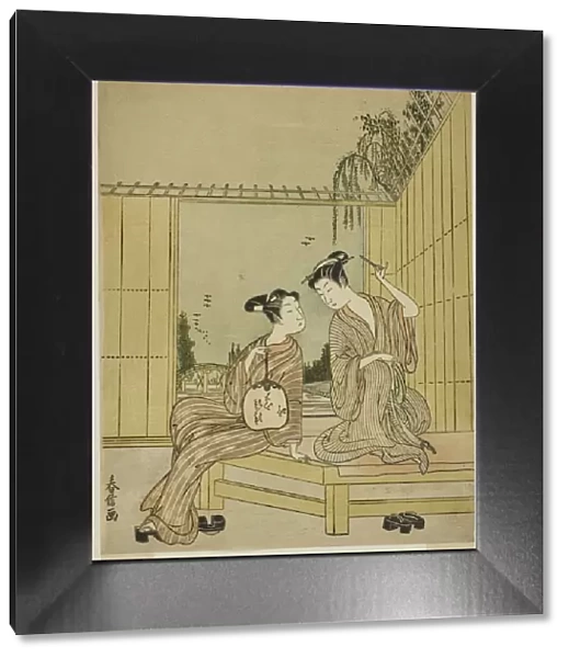 Young Couple Enjoying the Cool of Evening, c. 1771  /  72. Creator: Shiba Kokan