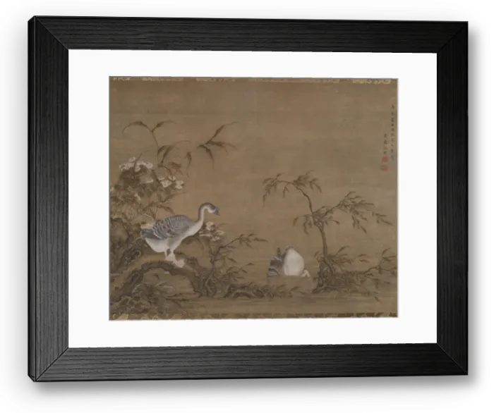 Framed Print : Geese on a Riverbank, Qing dynasty (1644-1911), 1750. Creator: Shen Kai Framed Print : Geese on a Riverbank, Qing dynasty (1644-1911), 1750. Creator: Shen Kai