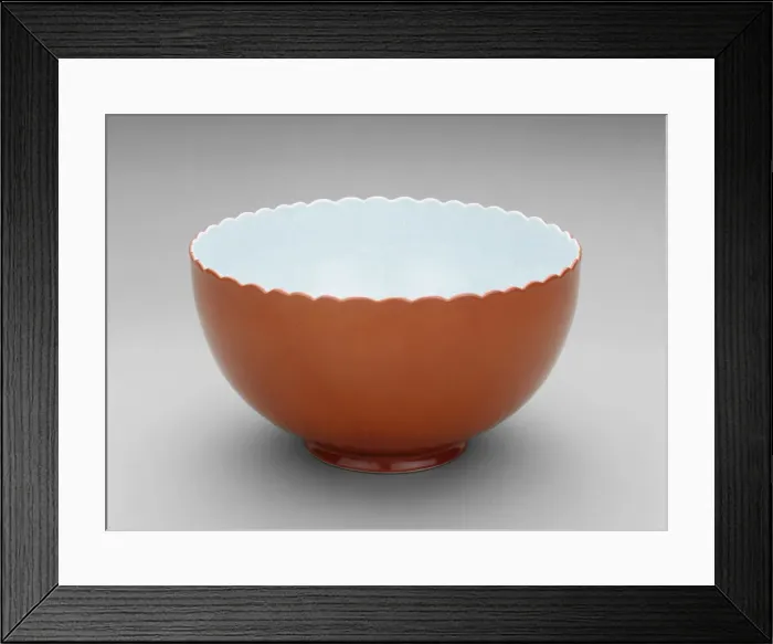 Framed Print : Lobed Bowl, 1890 / 1900. Creator: Seifu Yohei Framed Print : Lobed Bowl, 1890 / 1900. Creator: Seifu Yohei
