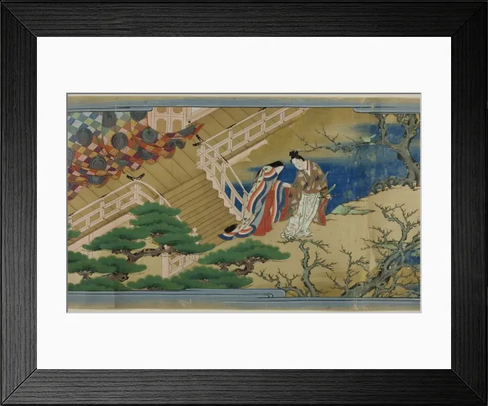 Framed Print : Joruri Monogatari, 17th century. Creator: School of Iwasa Matabei Framed Print : Joruri Monogatari, 17th century. Creator: School of Iwasa Matabei