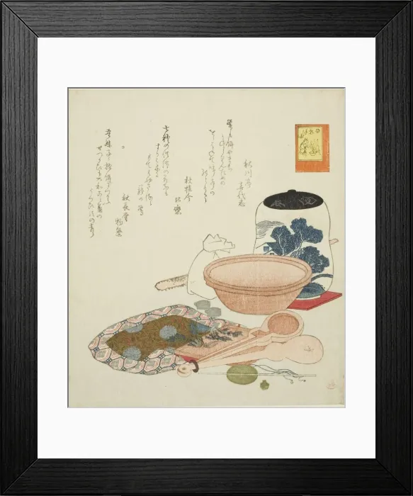 Framed Print : Jar, scales and bowl, no. 6 from the series The Rabbits Boastful Exploits (Usagi) Framed Print : Jar, scales and bowl, no. 6 from the series The Rabbits Boastful Exploits (Usagi)