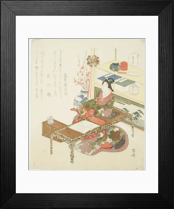 Framed Print : Blue Shell (Aogai), from the series Five Colors (Goshiki no uchi), c. 1820 Framed Print : Blue Shell (Aogai), from the series Five Colors (Goshiki no uchi), c. 1820
