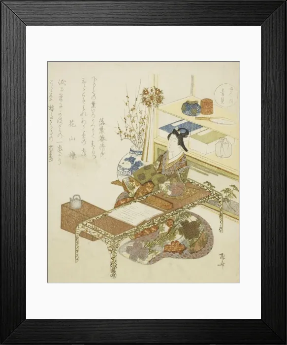 Framed Print : Blue Shell (Aogai), from the series Five Colors (Goshiki no uchi), c. 1820 Framed Print : Blue Shell (Aogai), from the series Five Colors (Goshiki no uchi), c. 1820