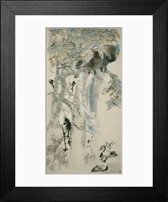 Framed Print : The Five Virtues, Qing dynasty (1644-1911), 1895. Creator: Ren Yi Framed Print : The Five Virtues, Qing dynasty (1644-1911), 1895. Creator: Ren Yi