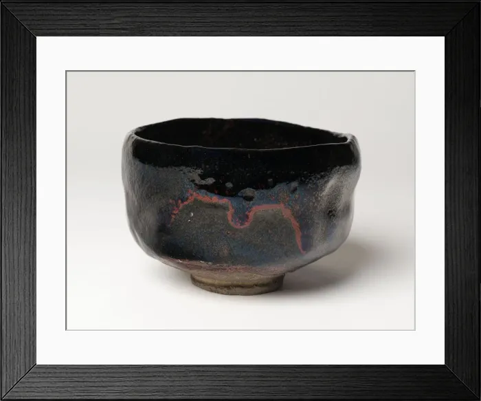 Framed Print : Raku-Ware Tea Bowl, 18th century. Creator: Raku Ryonyu Framed Print : Raku-Ware Tea Bowl, 18th century. Creator: Raku Ryonyu