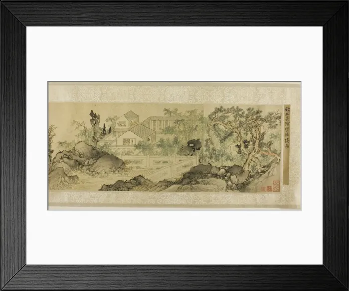 Framed Print : The Xuehong Pavilion in a Scholars Garden, Qing dynasty (1644-1911), 1831