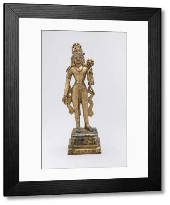 Framed Print : Standing Bodhisattva Avalokiteshvara Holding a Lotus Flower, early 9th century Framed Print : Standing Bodhisattva Avalokiteshvara Holding a Lotus Flower, early 9th century