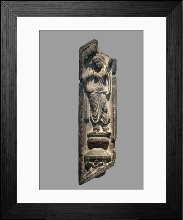 Framed Print : A Yakshi Grasping a Tree, Kushan period, 2nd / 3rd century. Creator: Unknown Framed Print : A Yakshi Grasping a Tree, Kushan period, 2nd / 3rd century. Creator: Unknown