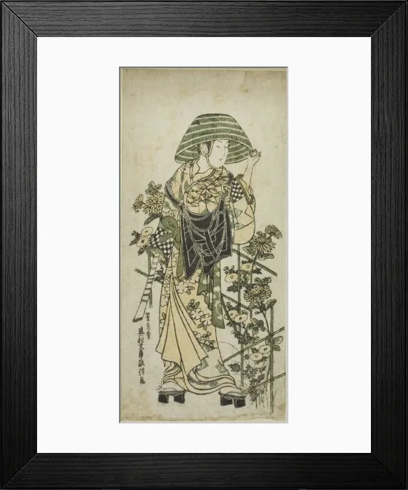 Framed Print : Young Man Dressed as Mendicant Monk, c. 1755. Creator: Okumura Masanobu Framed Print : Young Man Dressed as Mendicant Monk, c. 1755. Creator: Okumura Masanobu